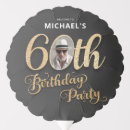 Search for 60th birthday balloons Black gold
