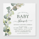 Search for magnetic baby shower invitations Botanical