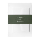 Search for green invitation belly bands Simple