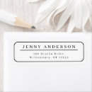 Search for stylish font return address labels Black and white
