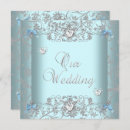 Search for blue damask wedding invitations elegant