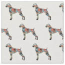 Search for boxer dog fabric Silhouette