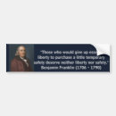 Search for ben franklin bumper stickers Liberty
