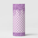 Search for purple glitter candles Bling