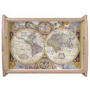 Search for world map serving trays Vintage