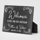 Search for chalkboard welcome wedding signs Black and white