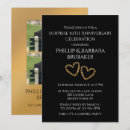 Search for gold and black 50th anniversary invitations Simple