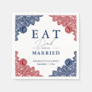 Search for eat drink and be married napkins Red