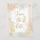 Search for botanical save the dates Gold