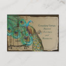 Search for peacock feather business cards Boho