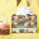 Search for log cabin wrapping paper Watercolor