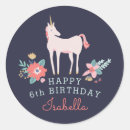 Search for birthday party stickers pink