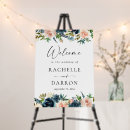 Search for navy and blush wedding signs Welcome