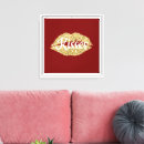 Search for gold lips art Kiss