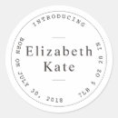 Search for birth announcement stickers White