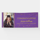 Search for purple and gold graduation banners College