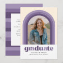 Search for purple graduation invitations High school graduation