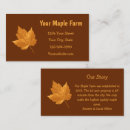 Search for maple leaf business cards Farm