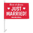 Search for just married car flags Newlyweds