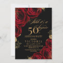 Search for red and black 50th birthday invitations Elegant