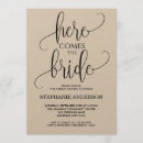 Search for here comes the bride invitations Black