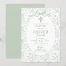 Search for green baptism invitations Vintage