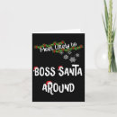 Search for funny boss holiday cards Santa claus