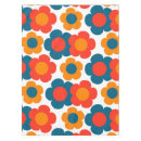 Search for orange and blue tablecloths Retro