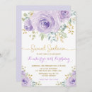 Search for purple sweet 16 invitations Gold