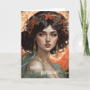Search for art nouveau birthday cards Illustration