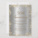 Search for golden wedding anniversary invitations Gold glitter