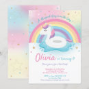 Search for unicorn pool party invitations Cute