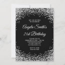 Search for black silver 21st birthday invitations Grey