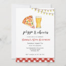 Search for adult pizza party invitations Watercolor