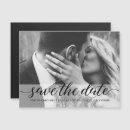 Search for black and white save the date magnets Engagement