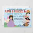Search for princess and pirate invitations For kids