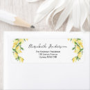 Search for lemon return address labels Watercolor