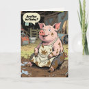 Search for funny pig birthday cards Farm