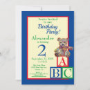 Search for alphabet birthday invitations Colorful