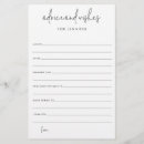 Search for bridal shower advice cards Black and white