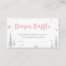 Search for winter diaper raffle baby shower invitations Pink