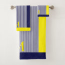 Search for navy blue and yellow bathroom accessories Elegant
