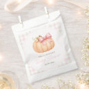 Search for pink favor bags Little pumpkin baby shower