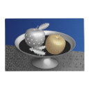 Search for silver on blue placemats Gold