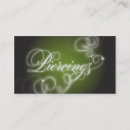 Search for piercing business cards Black