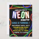 Search for trampoline park party invitations Neon
