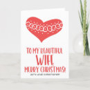 Search for wife christmas cards Red and white