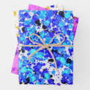 Search for paint splatter wrapping paper Blue