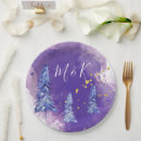 Search for purple christmas plates Watercolor