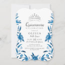 Search for royal blue and white birthday invitations Floral